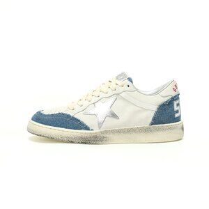 Golden Goose Mens Sneaker in White & Blue